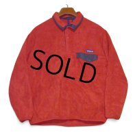ビンテージ【00’s】【パタゴニア】【Patagonia】【赤】【シンチラスナップT】【フリース】プルオーバー【サイズM】 