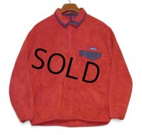 ビンテージ【00’s】【パタゴニア】【Patagonia】【赤】【シンチラスナップT】【フリース】プルオーバー【サイズM】 
