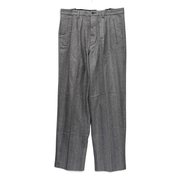 画像1: 【90’s】ビンテージ【エディーバウアー】【Eddie Bauer】【ヘリンボーン柄】【2タックパンツ】スラックス【黒×白】【36×32】 