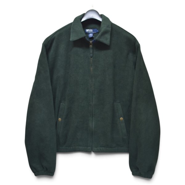 画像1: 【90’s】ビンテージ【ポロ ラルフローレン】【Polo Ralph Lauren】【フリースジャケット】【フルジップ】【深緑】【サイズL】 