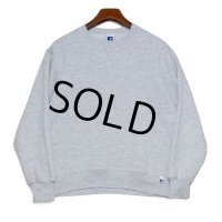 【90’s】【USA製】【ビンテージ】【ラッセル】【Russell】【前V】【クルーネックスウェット】【霜降りグレー】【サイズM】