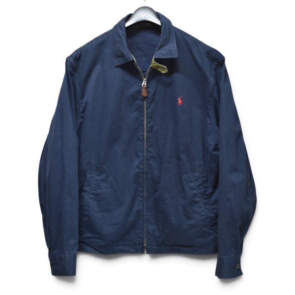 画像1: 【90’s】ビンテージ【ポロ ラルフローレン】【Polo Ralph Lauren】【スイングトップ】ジップアップブルゾン【紺】【サイズXL】 