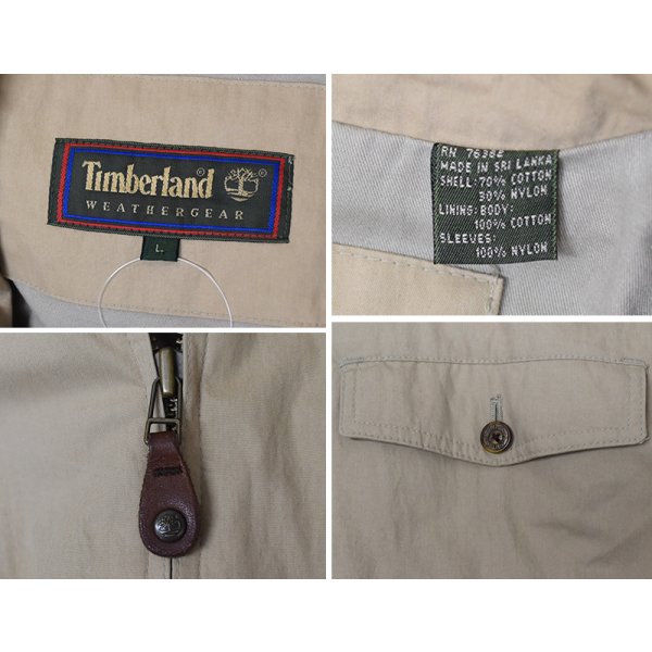 画像2: 【90’s】ビンテージ【ティンバーランド】【Timberland】【WEATHERGEAR】【ベージュ】【コットンブルゾン】フルジップ【サイズL】 