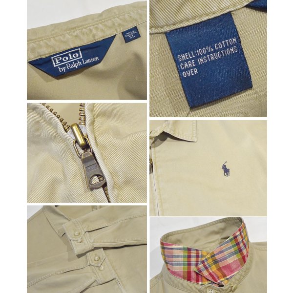画像2: ビンテージ【ポロ ラルフローレン】【Polo Ralph Lauren】【コットンブルゾン】【ベージュ】【ワンポイント】【サイズM】