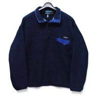 【90’s】ビンテージ【パタゴニア】【Patagonia】【ネイビー】【雪なしタグ】【シンチラ】【スナップT】【フリース】【サイズL】 