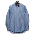 画像1: 【トミーヒルフィガー】【TOMMY HILFIGER】【襟チェック】【オックスフォードシャツ】【水色】【サイズM】<br> (1)