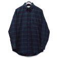 画像1: 【ほぼ未使用】90's【USA製】ビンテージ【エルエルビーン】【L.L.Bean】【ブラックウォッチ】紺×緑【フランネルシャツ】薄手ネルシャツ【サイズM TALL】<br> (1)