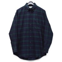 【ほぼ未使用】90's【USA製】ビンテージ【エルエルビーン】【L.L.Bean】【ブラックウォッチ】紺×緑【フランネルシャツ】薄手ネルシャツ【サイズM TALL】 