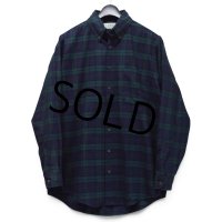 【ほぼ未使用】90's【USA製】ビンテージ【エルエルビーン】【L.L.Bean】【ブラックウォッチ】紺×緑【フランネルシャツ】薄手ネルシャツ【サイズM TALL】 