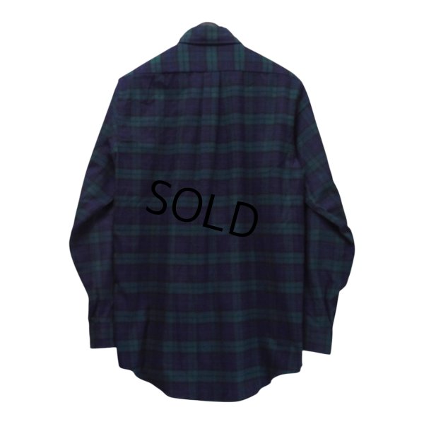 画像4: 【ほぼ未使用】90's【USA製】ビンテージ【エルエルビーン】【L.L.Bean】【ブラックウォッチ】紺×緑【フランネルシャツ】薄手ネルシャツ【サイズM TALL】 