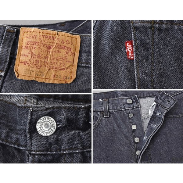 画像3: 【90’s】ビンテージ【USA製】【リーバイス】【Levi’s】【501】【先染めブラック】ブラックデニムパンツ【W32】 