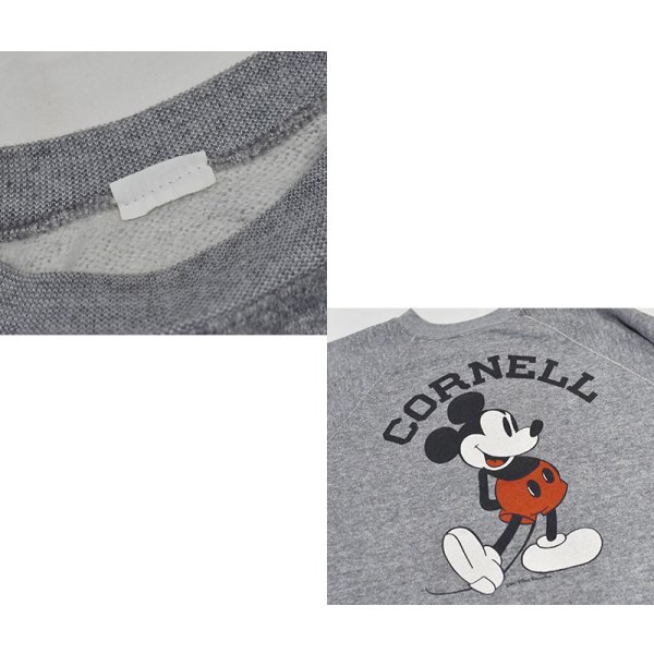 画像2: 【80’s】【ビンテージ】【Disney】【CORNELL】【ミッキーマウス】【霜降りグレー】【スウェット】【サイズL程度】
