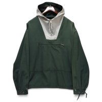 【90’ｓ】ビンテージ【J.CREW】ジェイクルー【アノラックパーカー】プルオーバーパーカー【緑×ベージュ】【サイズL】 
