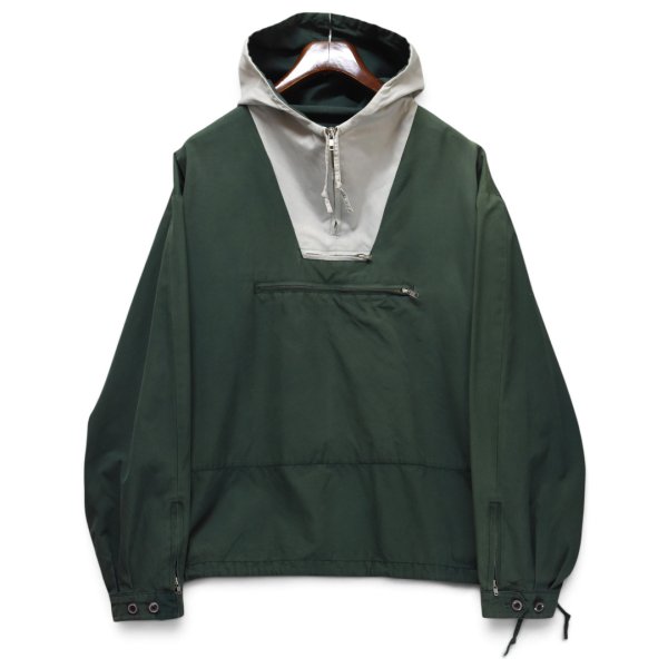 画像1: 【90’ｓ】ビンテージ【J.CREW】ジェイクルー【アノラックパーカー】プルオーバーパーカー【緑×ベージュ】【サイズL】 