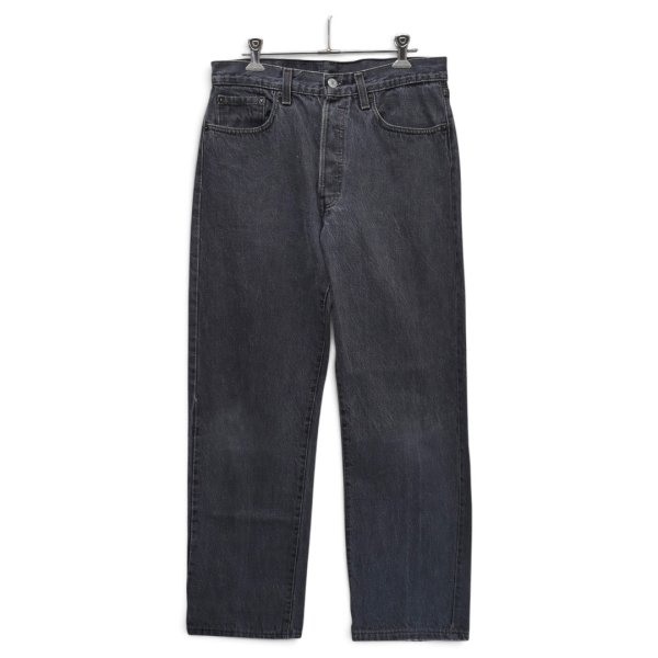 画像2: 【90’s】ビンテージ【USA製】【リーバイス】【Levi’s】【501】【先染めブラック】ブラックデニムパンツ【W32】 