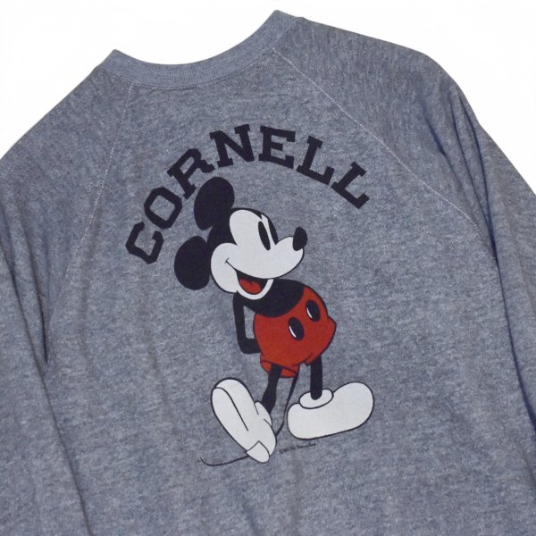 画像1: 【80’s】【ビンテージ】【Disney】【CORNELL】【ミッキーマウス】【霜降りグレー】【スウェット】【サイズL程度】