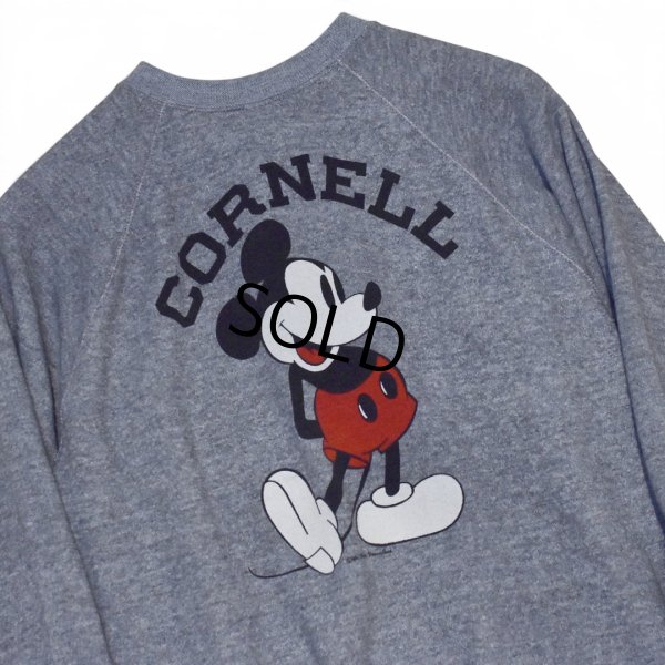 画像1: 【80’s】【ビンテージ】【Disney】【CORNELL】【ミッキーマウス】【霜降りグレー】【スウェット】【サイズL程度】