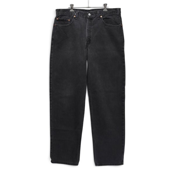 画像1: 【90’s】【ビンテージ】【USA製】【リーバイス】【Levi’s】【550】後染めブラック【ブラックデニムパンツ】【W38】 