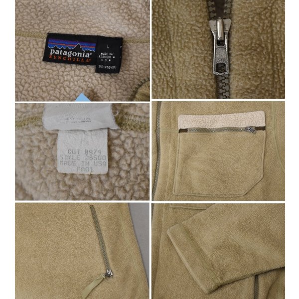 画像2: 【00’s】【USA製】【パタゴニア】【Patagonia】【シンチラ】【アークティックジャケット】フルジップフリース【ベージュ】【サイズL】 