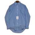 画像1: 【デッドストック】ビンテージ【BANCROFT】【水色】【ボタンダウンシャツ】長袖シャツ【サイズ15-33】 (1)