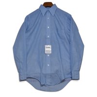 【デッドストック】ビンテージ【BANCROFT】【水色】【ボタンダウンシャツ】長袖シャツ【サイズ15-33】