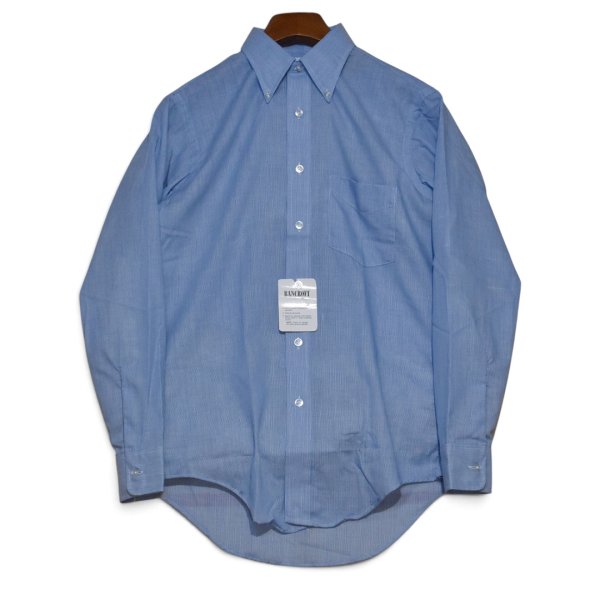 画像1: 【デッドストック】ビンテージ【BANCROFT】【水色】【ボタンダウンシャツ】長袖シャツ【サイズ15-33】