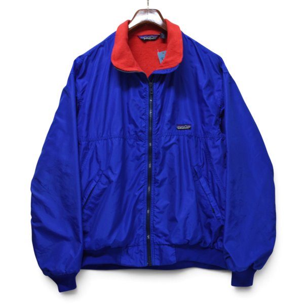 画像1: 【90’s】ビンテージ【USA製】【パタゴニア】【Patagonia】シェルドシンチラジャケット【ナイロンジャケット】フルジップ【コバルトブルー×赤】【サイズXL】 
