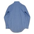 画像3: 【デッドストック】ビンテージ【BANCROFT】【水色】【ボタンダウンシャツ】長袖シャツ【サイズ15-33】 (3)