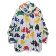 画像4: 【ビンテージ】【USA製】ミシガンラグ【MICHIGAN RAG CO.】【アディロンダックチェア】【総柄】【スナップボタン】【パーカー】【白】【サイズXL程度】<br> (4)