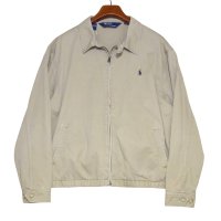 ビンテージ【ポロ ラルフローレン】【Polo Ralph Lauren】【コットンブルゾン】【ベージュ】【ワンポイント】【サイズM】