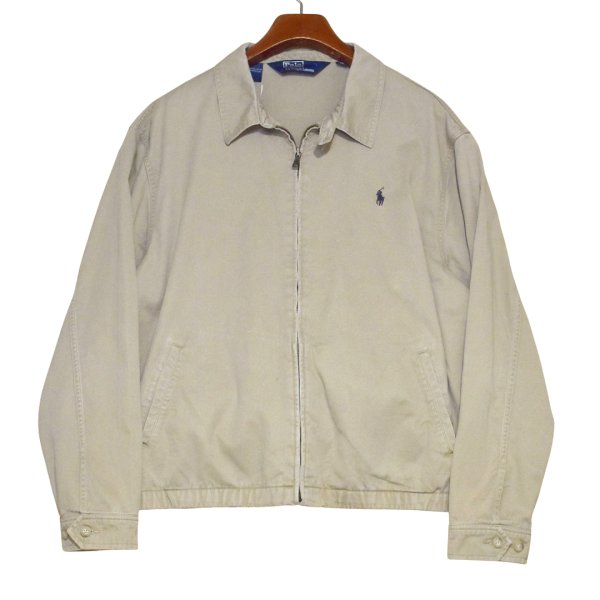画像1: ビンテージ【ポロ ラルフローレン】【Polo Ralph Lauren】【コットンブルゾン】【ベージュ】【ワンポイント】【サイズM】