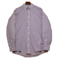 【00’s】ビンテージ【USA製】【BILLS KHAKIS】【茶色×白】【ギンガムチェック】【ボタンダウンシャツ】【サイズM】 