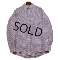 【00’s】ビンテージ【USA製】【BILLS KHAKIS】【茶色×白】【ギンガムチェック】【ボタンダウンシャツ】【サイズM】 