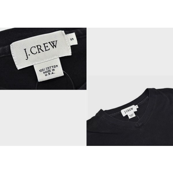 画像2: 【90's】ビンテージ【USA製】【ジェイクルー】【J.CREW】無地【VネックTシャツ】【ブラック】【S】 