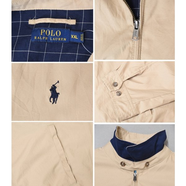 画像2: 【90’s】ビンテージ【ポロ ラルフローレン】【POLO RALPH LAUREN】【スイングトップ】フルジップブルゾン【ベージュ】【裏地チェック】【サイズXXL】 