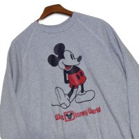 【90’s】ビンテージ【ディズニー】【Disney】【ミッキーマウス】【Walt Disney World】【スウェット】【グレー】【サイズL】