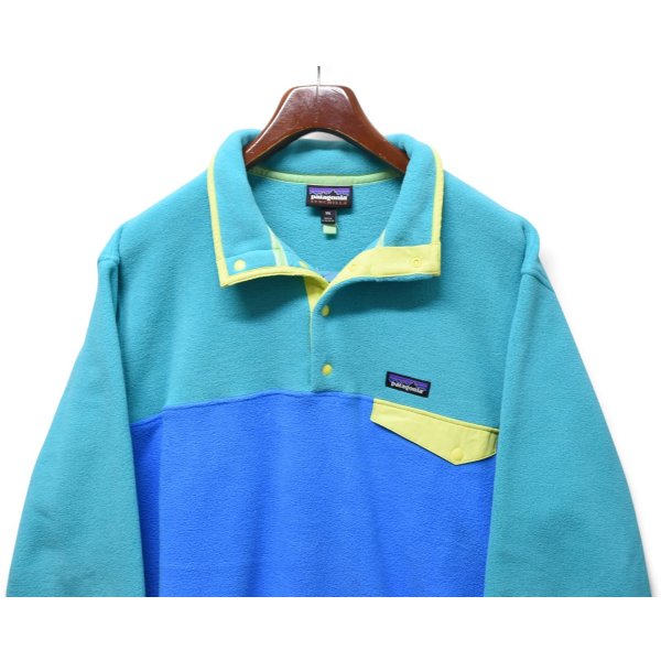 画像3: 【パタゴニア】【Patagonia】【シンチラ】【スナップT】【エメラルド×ブルー】プルオーバー フリース【サイズXXL】 