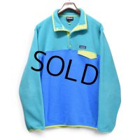 【パタゴニア】【Patagonia】【シンチラ】【スナップT】【エメラルド×ブルー】プルオーバー フリース【サイズXXL】 