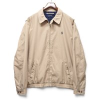 【90’s】ビンテージ【ポロ ラルフローレン】【POLO RALPH LAUREN】【スイングトップ】フルジップブルゾン【ベージュ】【裏地チェック】【サイズXXL】 