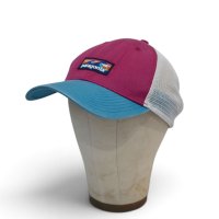 ビンテージ【パタゴニア】【Patagonia】【ロゴ入り】【水色×赤紫】【メッシュキャップ】