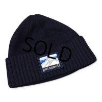 【パタゴニア】【Patagonia】【ブロデオビーニー】【ニットキャップ】ワッペン【ネイビー】【フリーサイズ】 