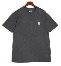 ビンテージ【Carhartt】【カーハート】グレー【ポケットTシャツ】【ロゴ入り】Tシャツ【サイズS】