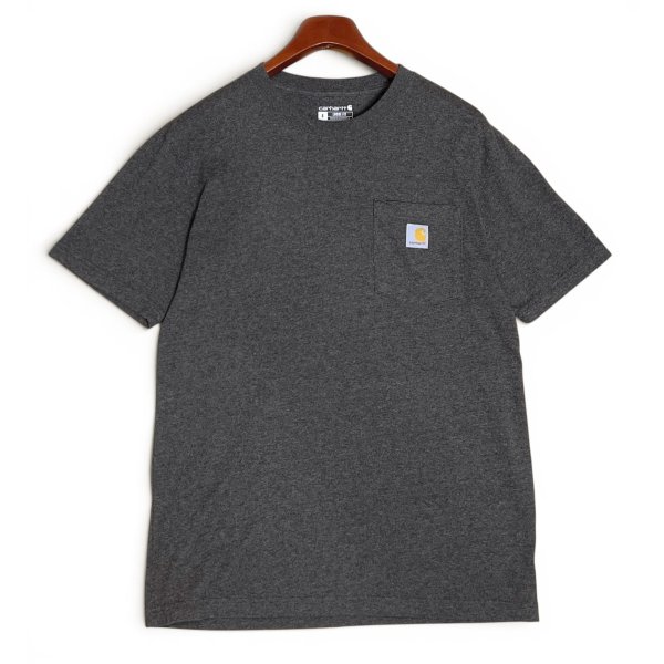 画像1: ビンテージ【Carhartt】【カーハート】グレー【ポケットTシャツ】【ロゴ入り】Tシャツ【サイズS】