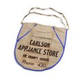 画像1: 【デッドストック】ビンテージ【CARLSON APPLIANCE STORE】【クロスピンエプロン】【ベージュ×青】<br> (1)