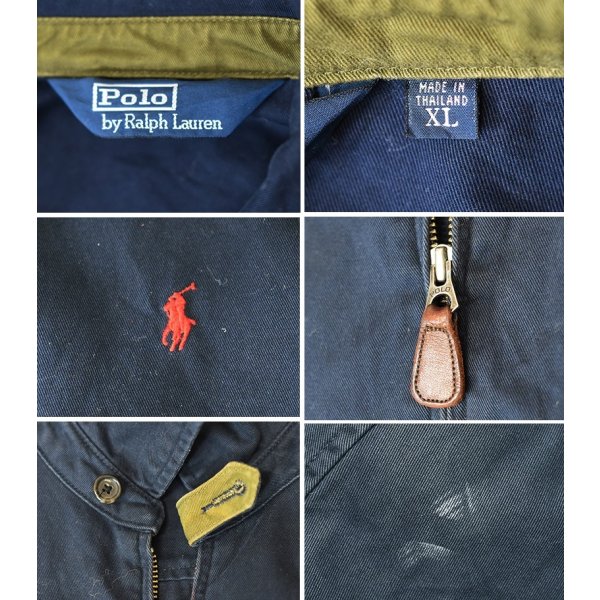 画像2: 【90’s】ビンテージ【ポロ ラルフローレン】【Polo Ralph Lauren】【スイングトップ】ジップアップブルゾン【紺】【サイズXL】 