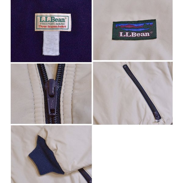 画像2: 【80’s〜90’s】ビンテージ【USA製】【エルエルビーン】【L.L.Bean】【Three-Season Jacket】【生成り×紺】フルジップジャケット【サイズL程度】 