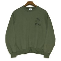 【90’s】【USA製】ビンテージ【ジャージーズ】【JERZEES】【USMC】【スウェット】【オリーブグリーン】【サイズM】