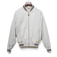 画像1: 【60’s】【ビンテージ】【Cober Knit】【コットンブルゾン】【ホワイト×黒×エンジ】【サイズ40】<br> (1)