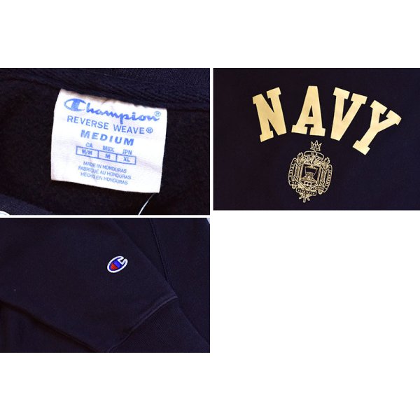 画像2: 【チャンピオン】【Champion】リバースウィーブ【REVERSE WEAVE】【U.S.NAVY】【プルオーバーパーカー】【紺】【サイズM】 
