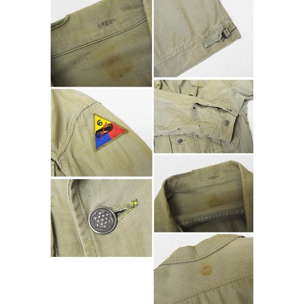 画像2: 【40’s】【ビンテージ】【U.S. ARMY】【M-41】【HBTジャケット】ヘリンボーンツイル【38R】 